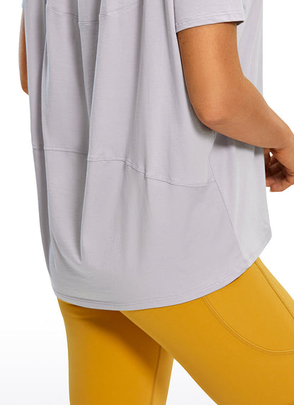 Pima Cotton Boat Neck Short Sleeve