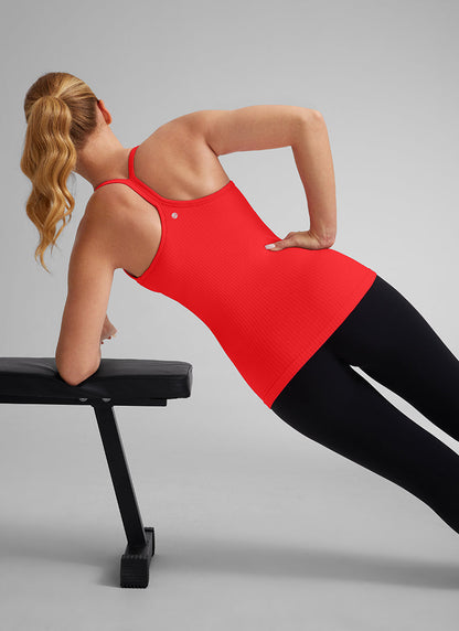 Speedy Seamless Built in Bra Pure color Tank