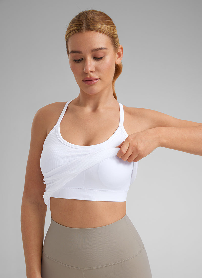 Speedy Seamless Built in Bra Pure color Tank