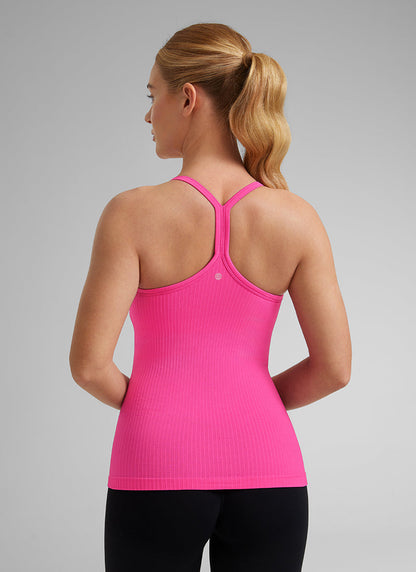 Speedy Seamless Built in Bra Pure color Tank