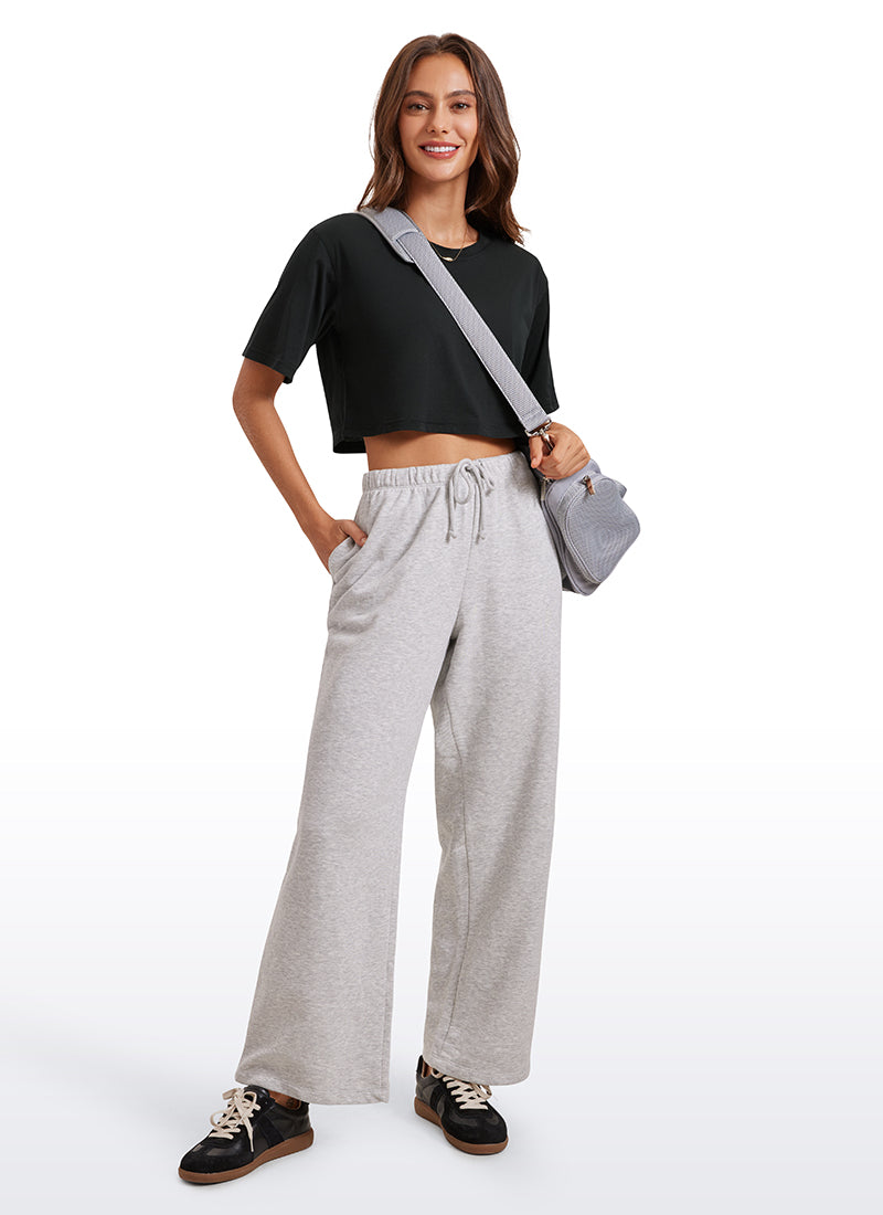 Pima Cotton Cropped Short Sleeve