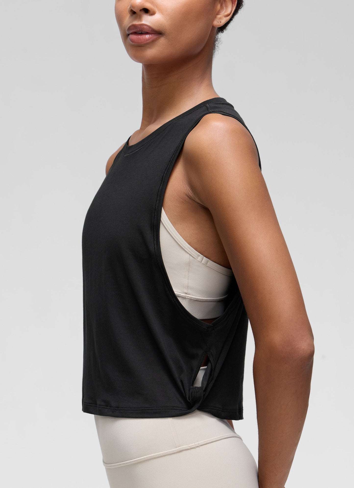 Pima Cotton Crop Deep Armhole Tank