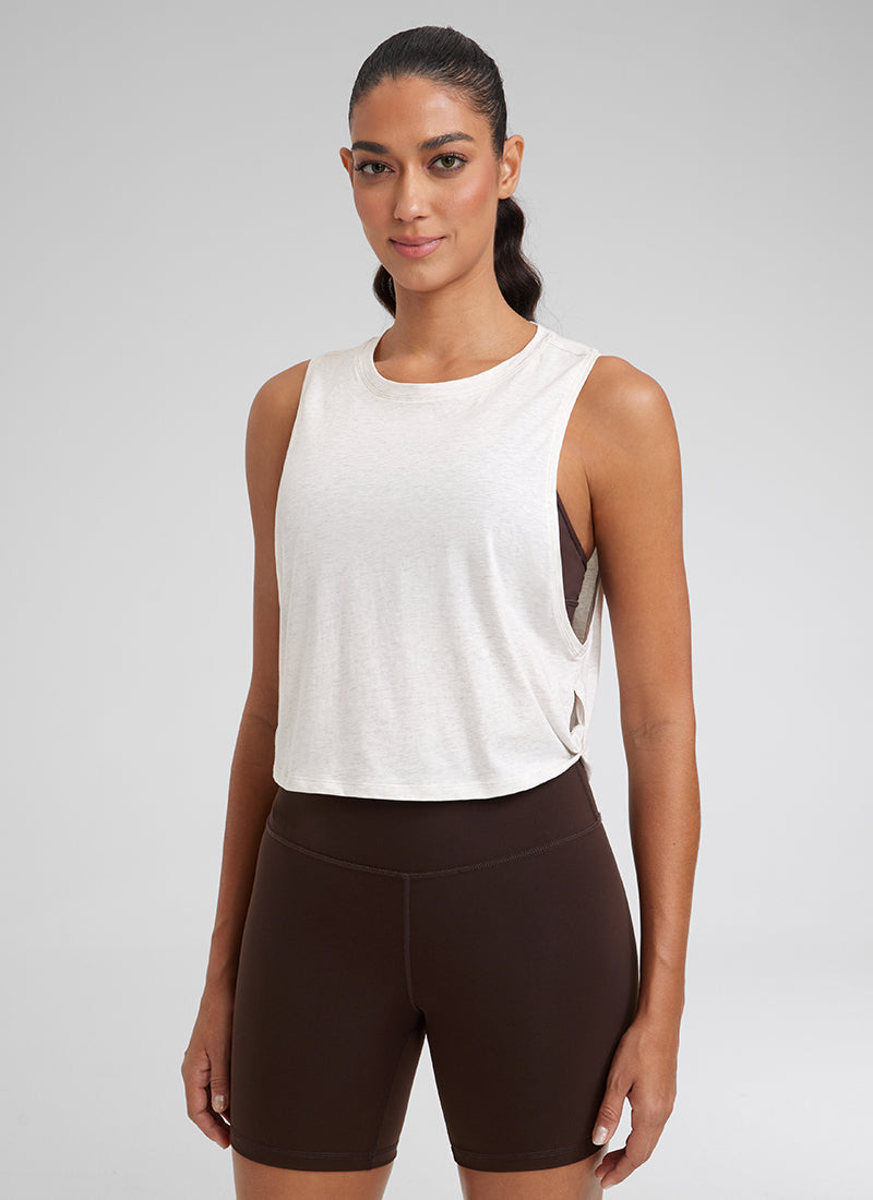 Pima Cotton Crop Deep Armhole Tank