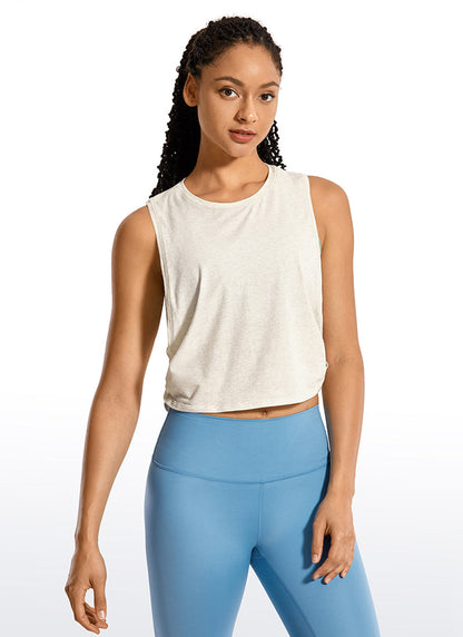 Pima Cotton Crop Tank Deep Armhole