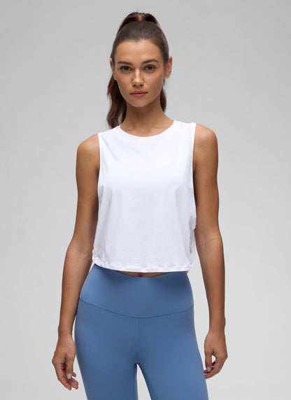 Pima Cotton Crop Deep Armhole Tank