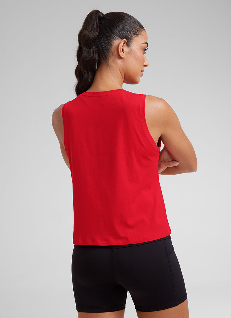 Pima Cotton Crop Round Neck Tank