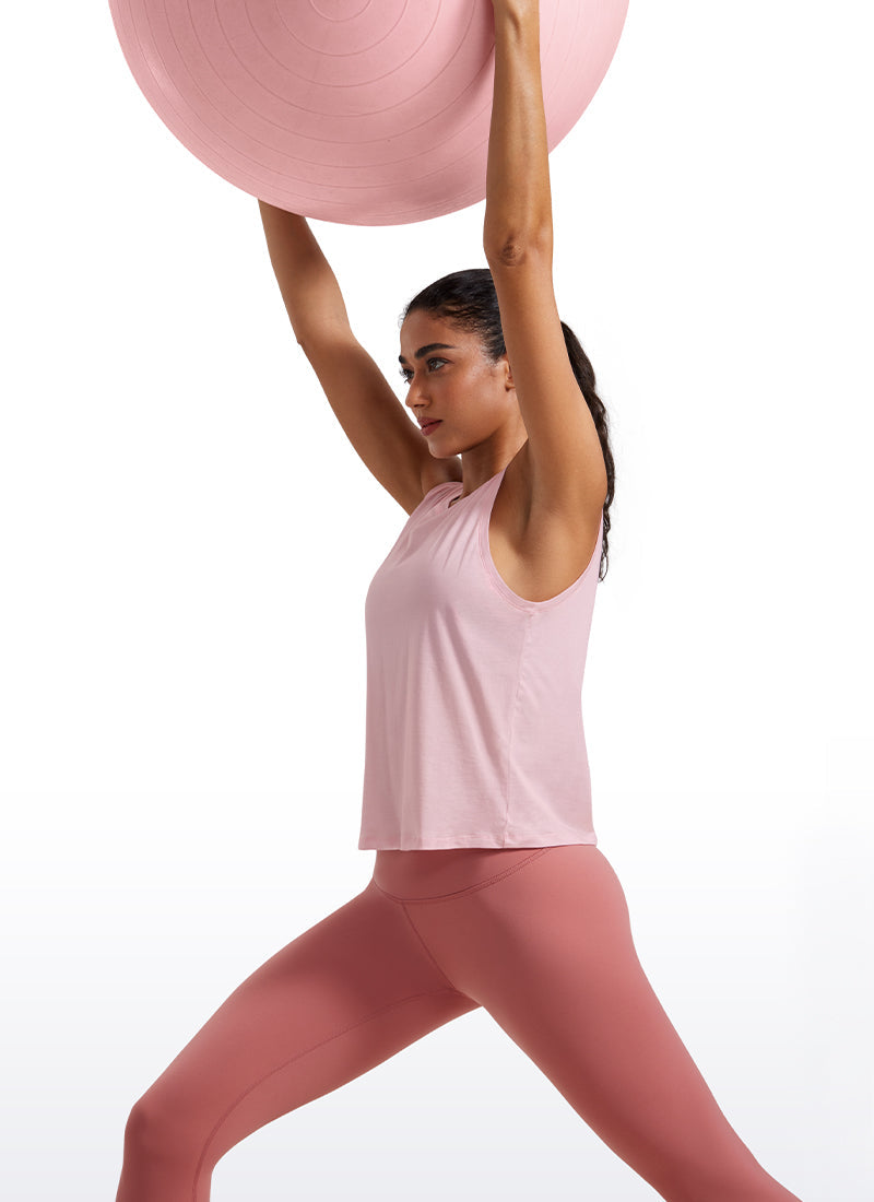 Pima Cotton Crop Round Neck Tank