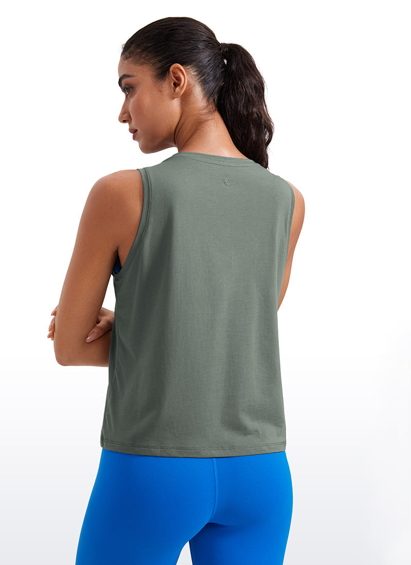 Pima Cotton Crop Round Neck Tank