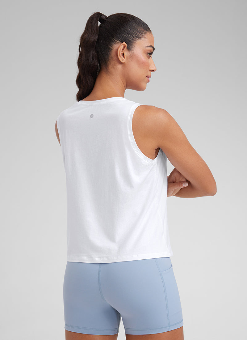 Pima Cotton Crop Round Neck Tank
