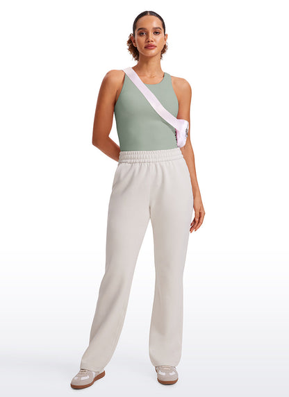 Butterluxe Hip Length Built-in Bra Tanks High Neck