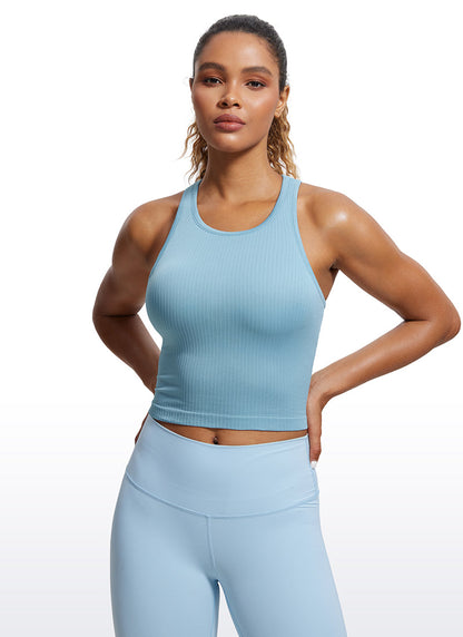 Seamless Ribbed Racerback Crop Tank