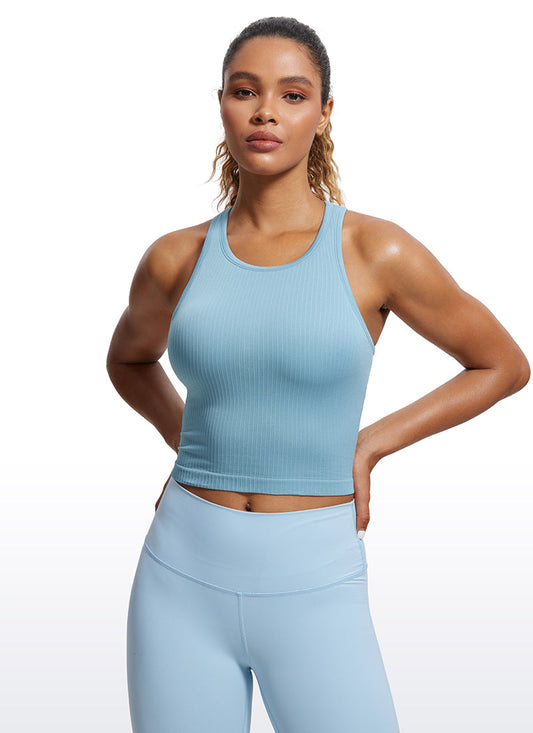 Seamless Ribbed Racerback Crop Tank
