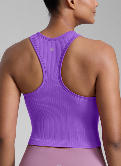 Seamless Ribbed Racerback Crop Tank