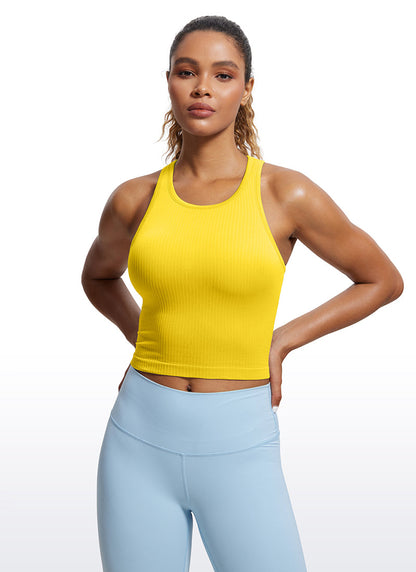 Seamless Ribbed Racerback Crop Tank