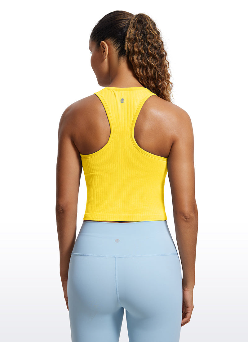 Seamless Ribbed Racerback Crop Tank