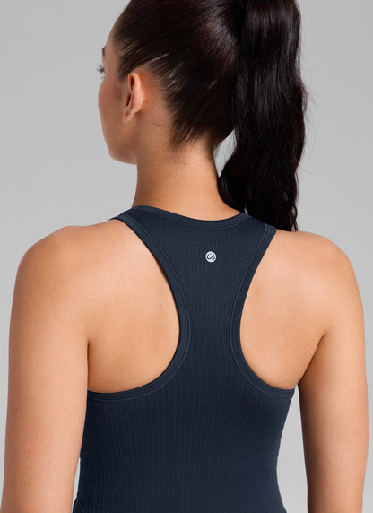 Seamless Ribbed Racerback Crop Tank