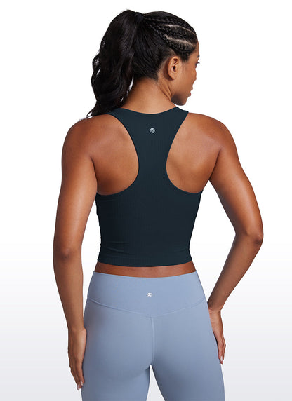 Seamless Ribbed Racerback Crop Tank