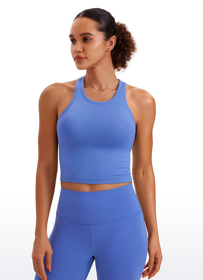 Seamless Ribbed Racerback Crop Tank