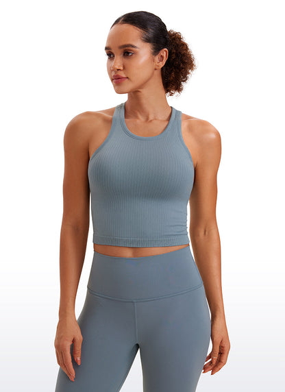Seamless Ribbed Racerback Crop Tank