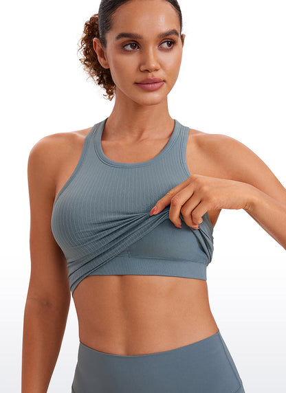 Seamless Ribbed Racerback Crop Tank