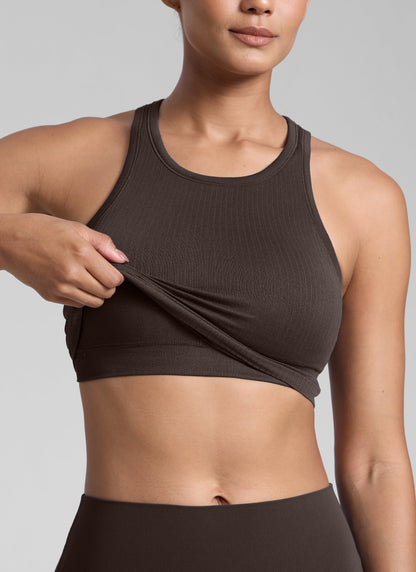 Seamless Ribbed Racerback Crop Tank