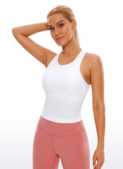Seamless Ribbed Racerback Crop Tank