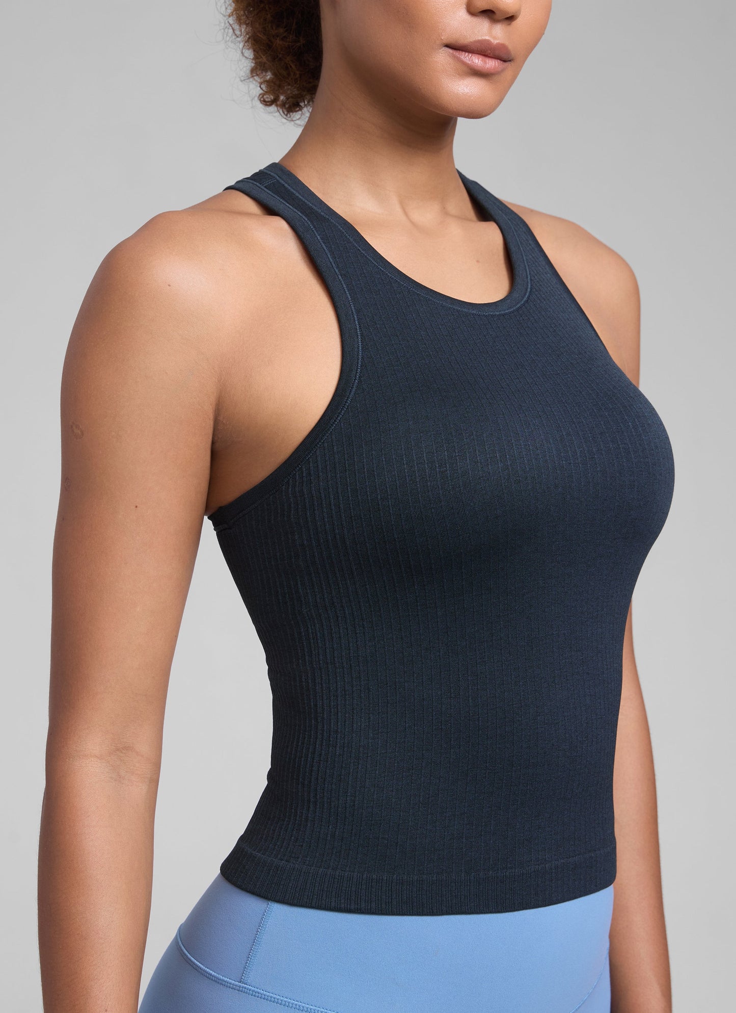 Seamless Racerback Hip Length Tank