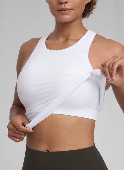 Seamless Racerback Hip Length Tank