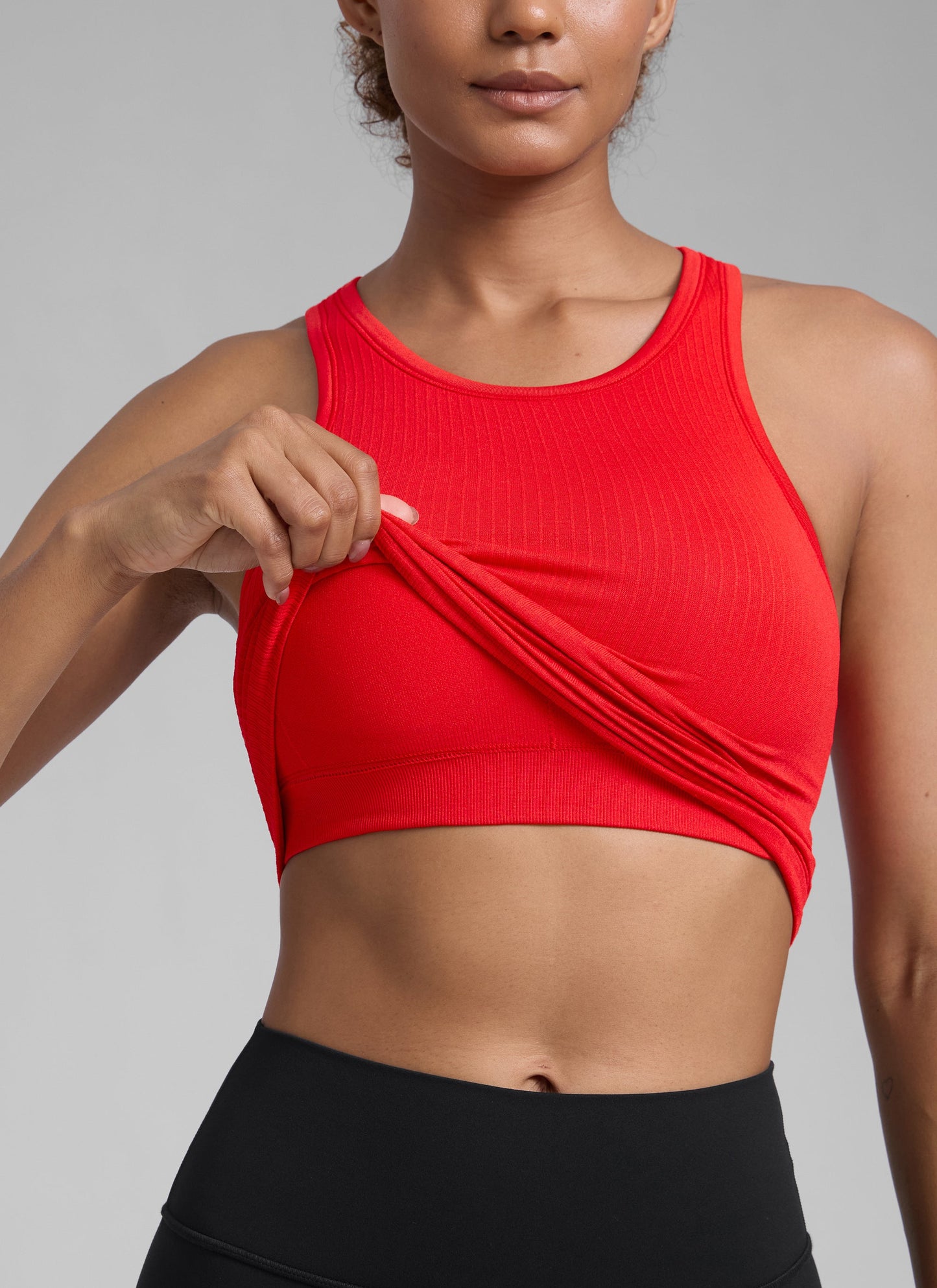 Seamless Racerback Hip Length Tank