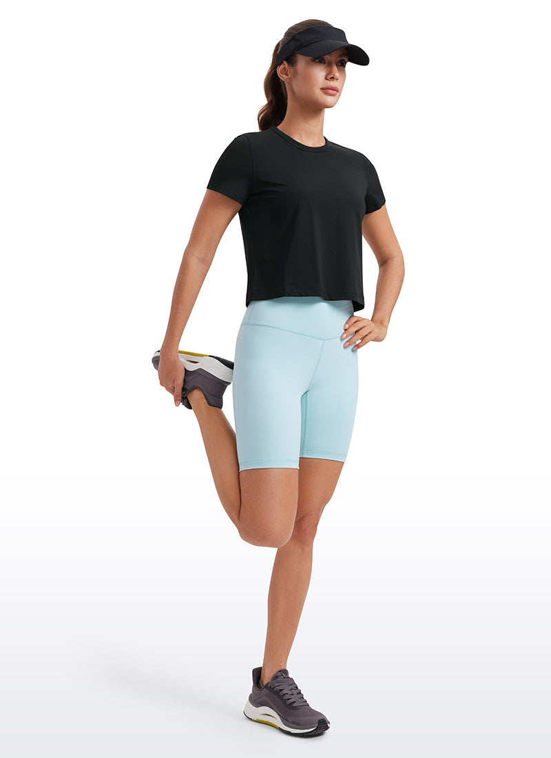 Pima Cotton Classic-Fit Cropped Short Sleeve