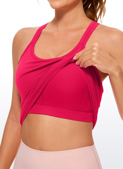 Seamless Racerback Ribbed Hip Length Tank