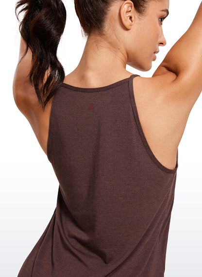 Hip Length High Neck Halter Tank
