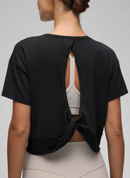 Open Back Cropped Short Sleeve