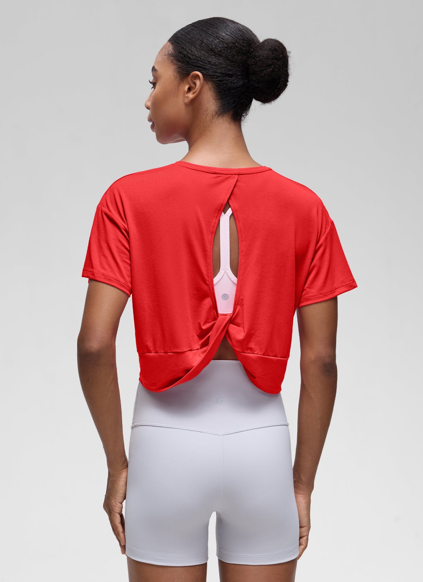 Open Back Cropped Short Sleeve