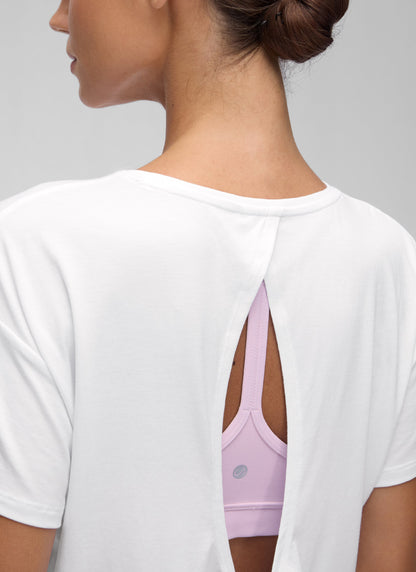 Open Back Cropped Short Sleeve