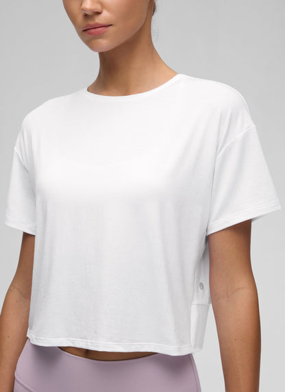 Open Back Cropped Short Sleeve