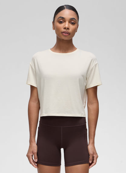 Open Back Cropped Short Sleeve