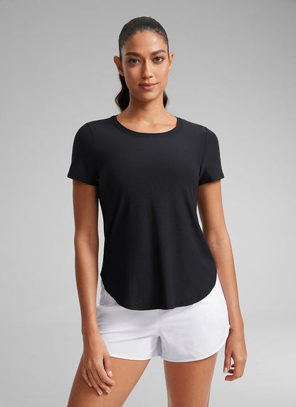 Cloudweight Crewneck Side Slit Short Sleeve