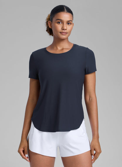 Cloudweight Crewneck Side Slit Short Sleeve