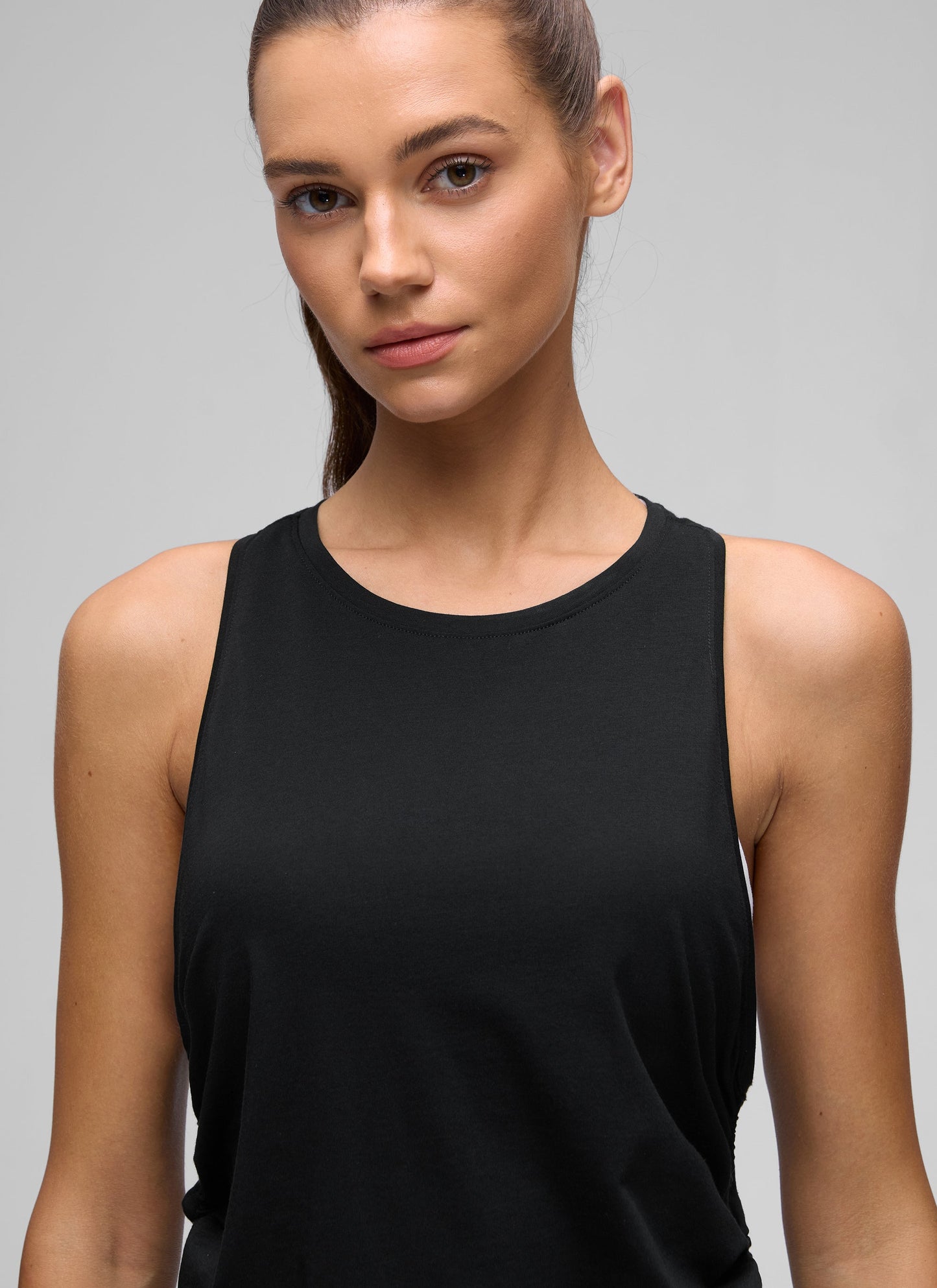 Pima Cotton Racerback Ruched Side Tank