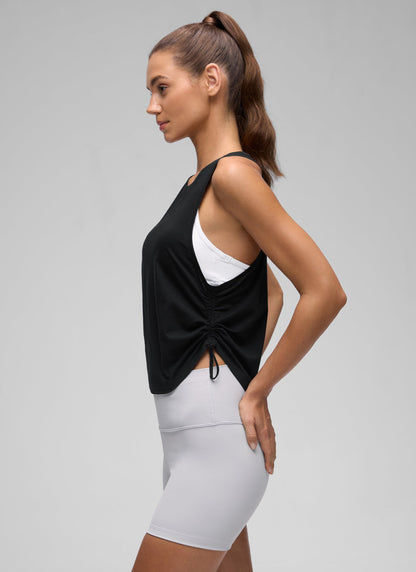 Pima Cotton Racerback Ruched Side Tank