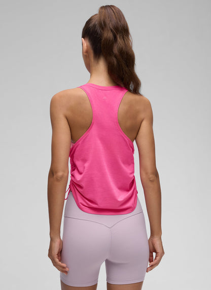 Pima Cotton Racerback Ruched Side Tank