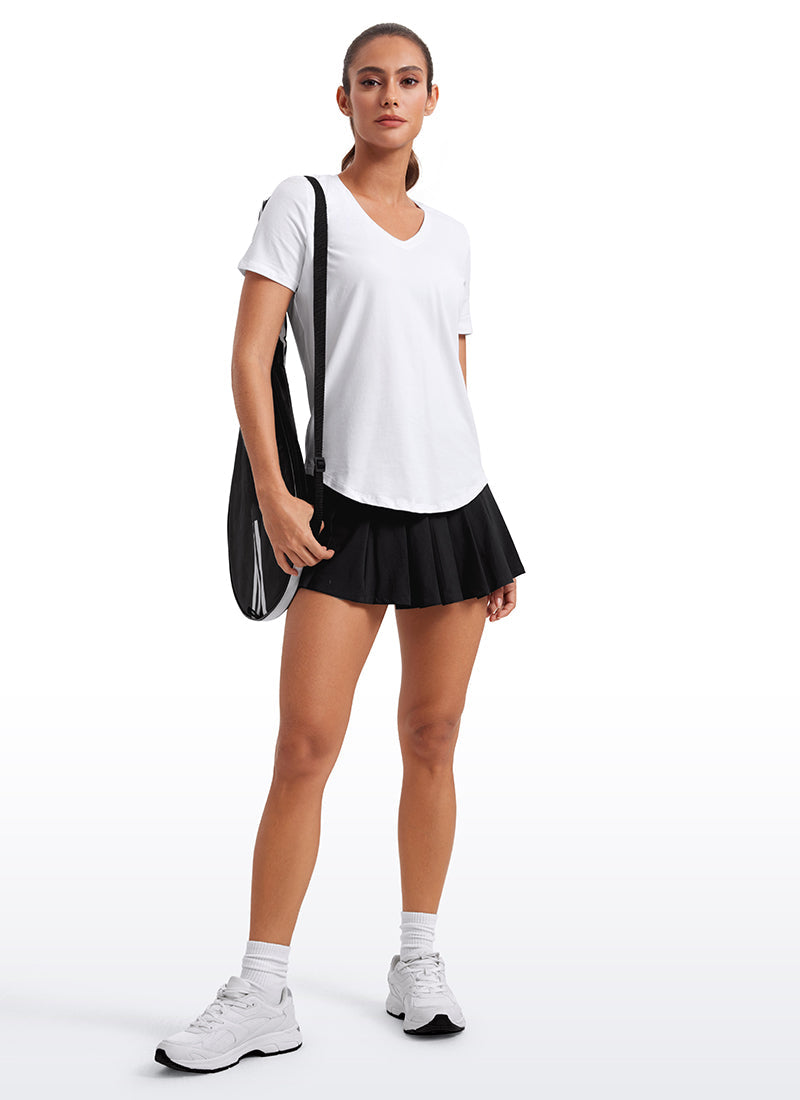 Pima Cotton Pro V Neck Short Sleeve