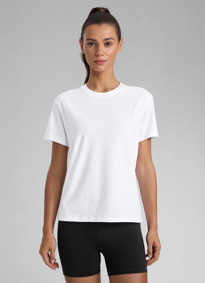 Poly Cotton-Blend Short Sleeves