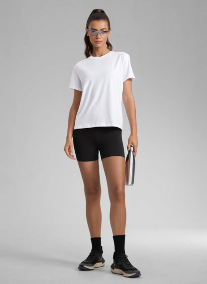 Poly Cotton-Blend Short Sleeves