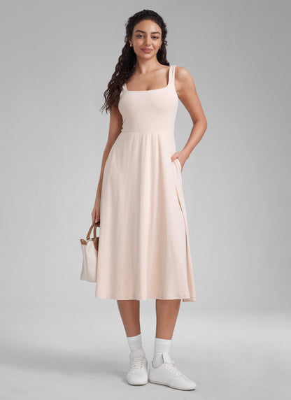 Cloudweight Double Lined Pocket Midi Dress