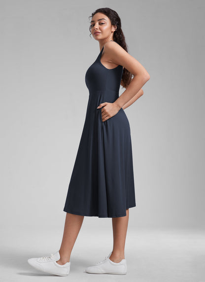 Cloudweight Double Lined Pocket Midi Dress