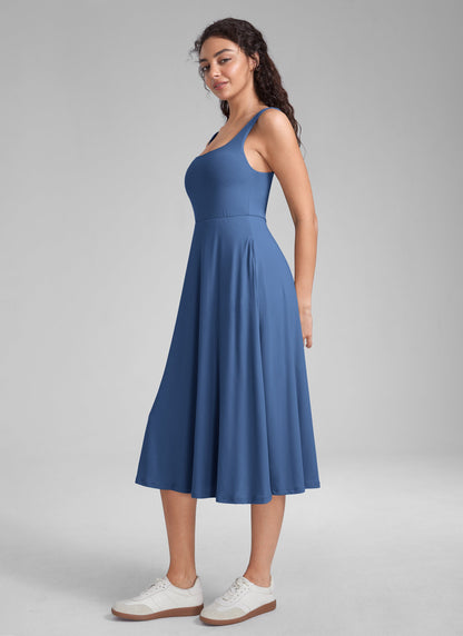 Cloudweight Double Lined Pocket Midi Dress