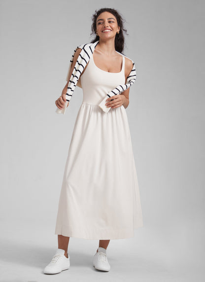 Square Neck Sleeveless Pocket Dress