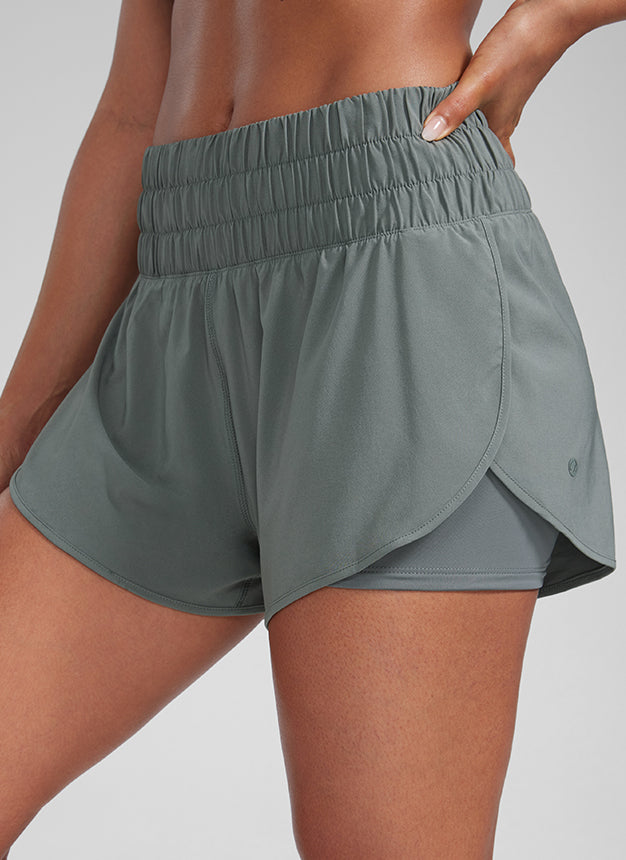 Feathery-Fit Soft  2 in 1 High Rise Short 3''